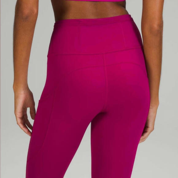 New! Lululemon Fast & Free HR 23" Wild Berry Leggings - Size 8 - Picture 2 of 7